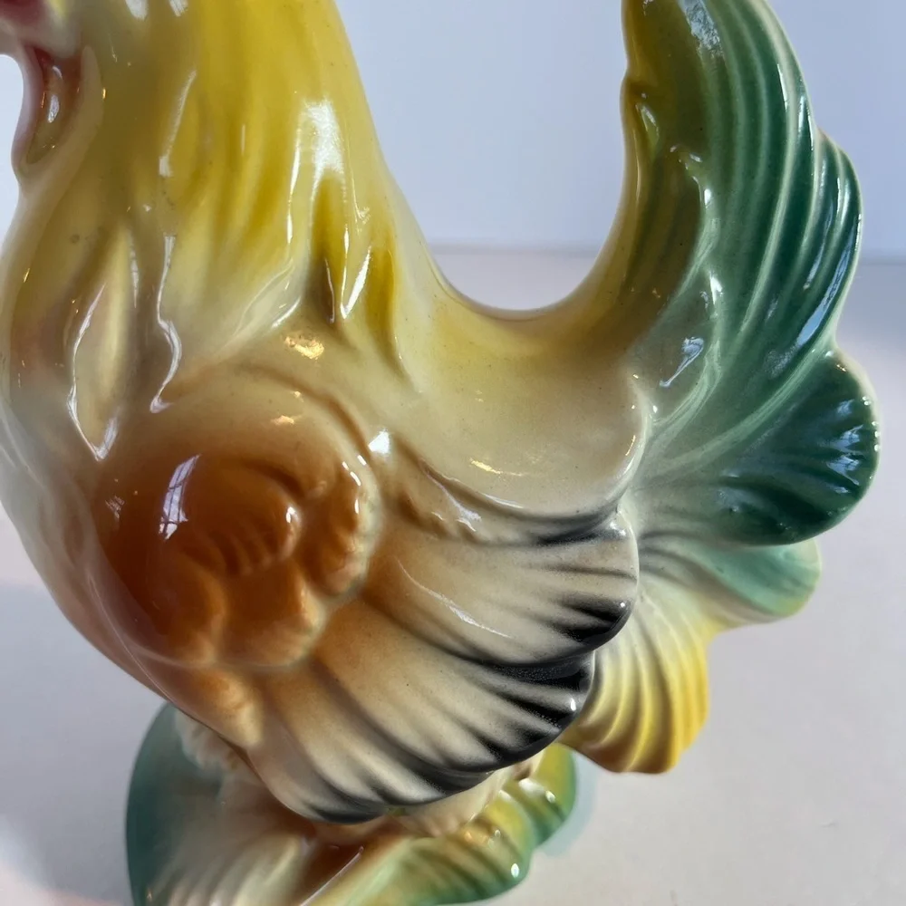 Ceramic Rooster Figurine (Vintage, 1950s)